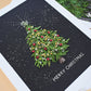"Merry Christmas" Flower Print