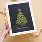 "Merry Christmas" Flower Print