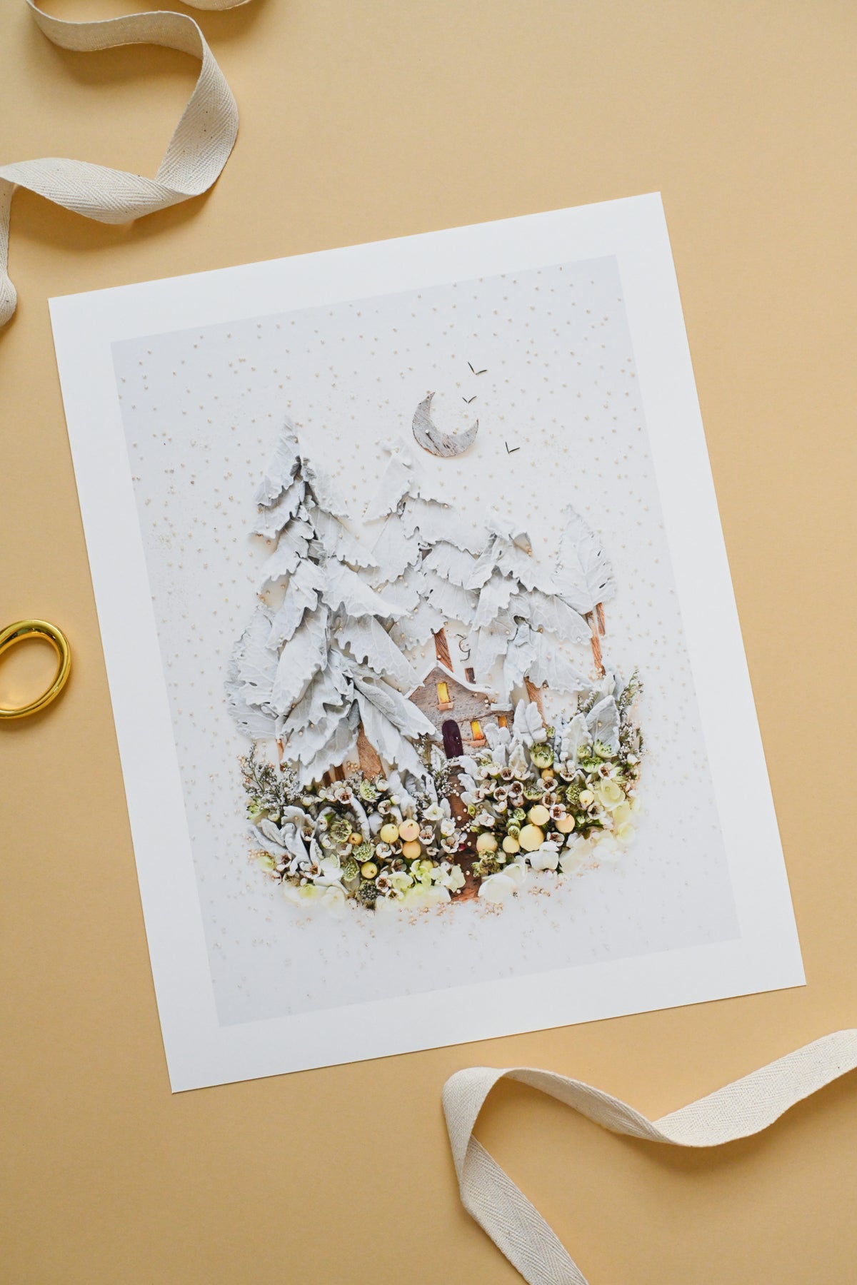"Whiteout" Flower Print