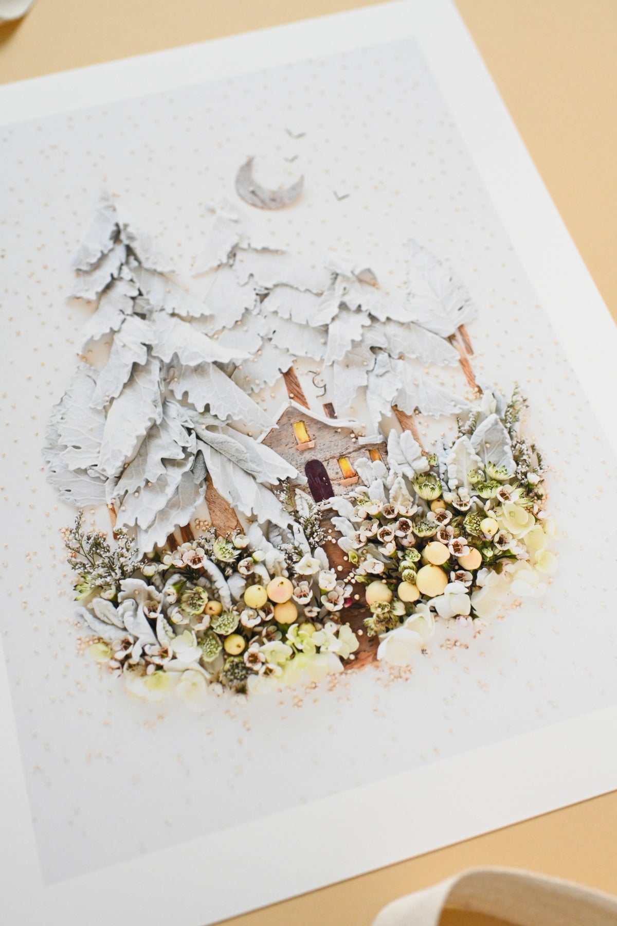 "Whiteout" Flower Print