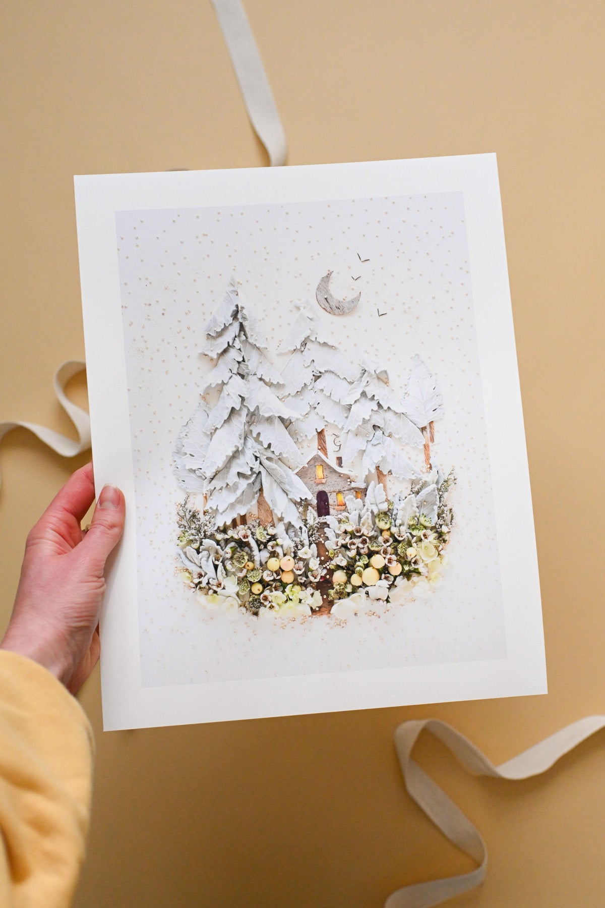 "Whiteout" Flower Print