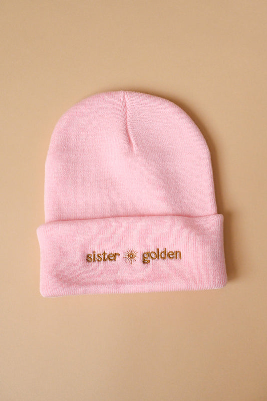 Sister Golden Pink Beanie