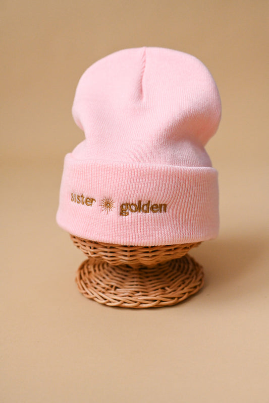 Sister Golden Pink Beanie