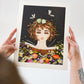"Book Worm" Flower Print