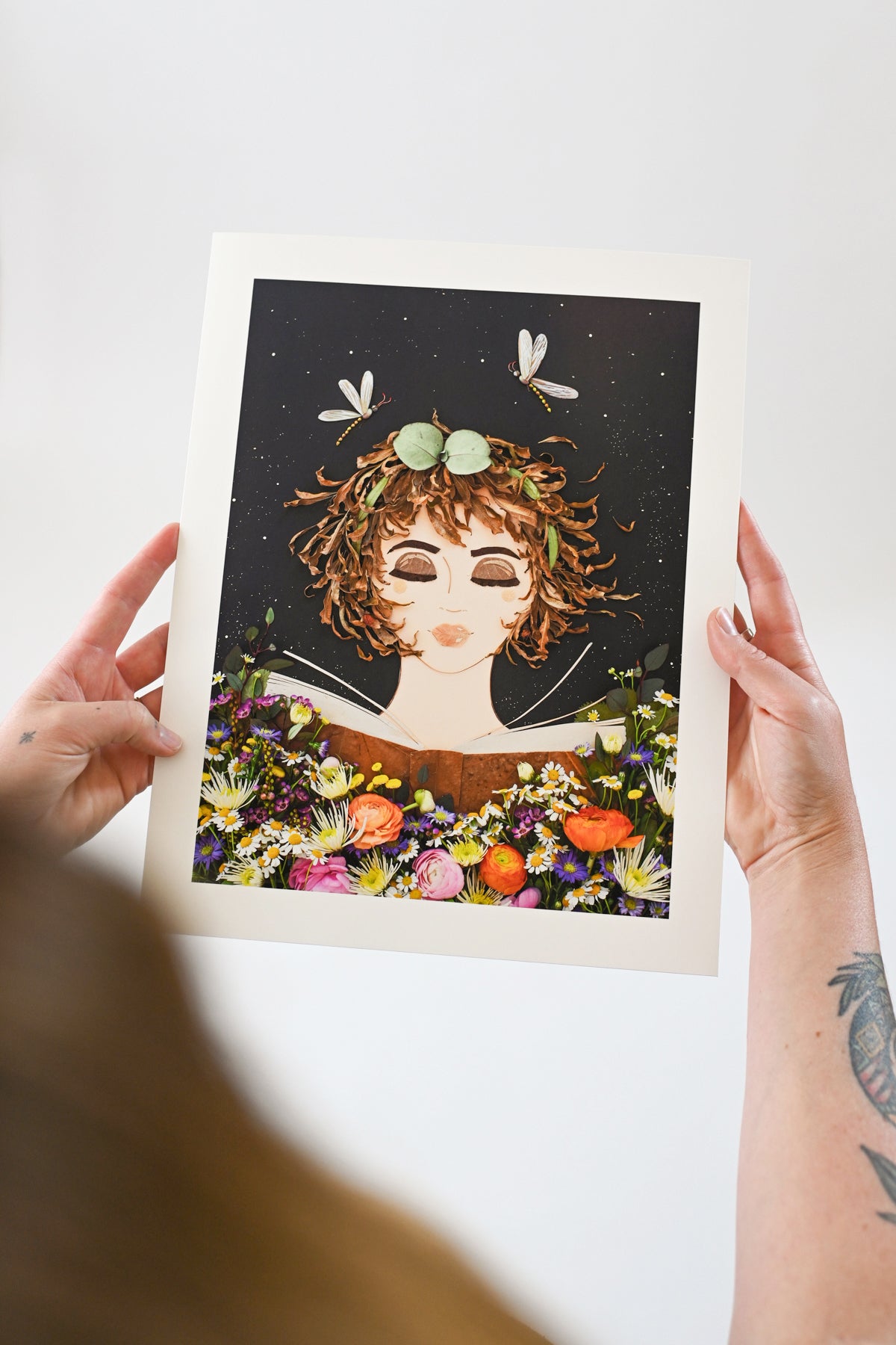 "Book Worm" Flower Print