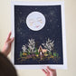 "Night Light" Flower Print