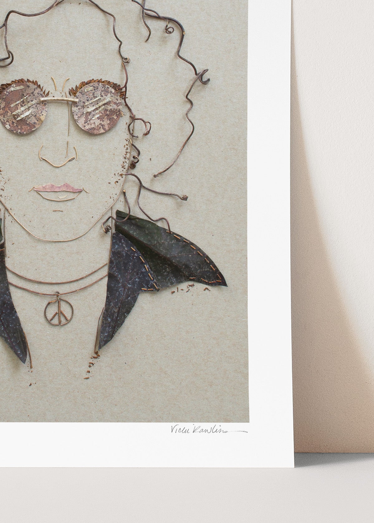 "John Lennon" Flower Print