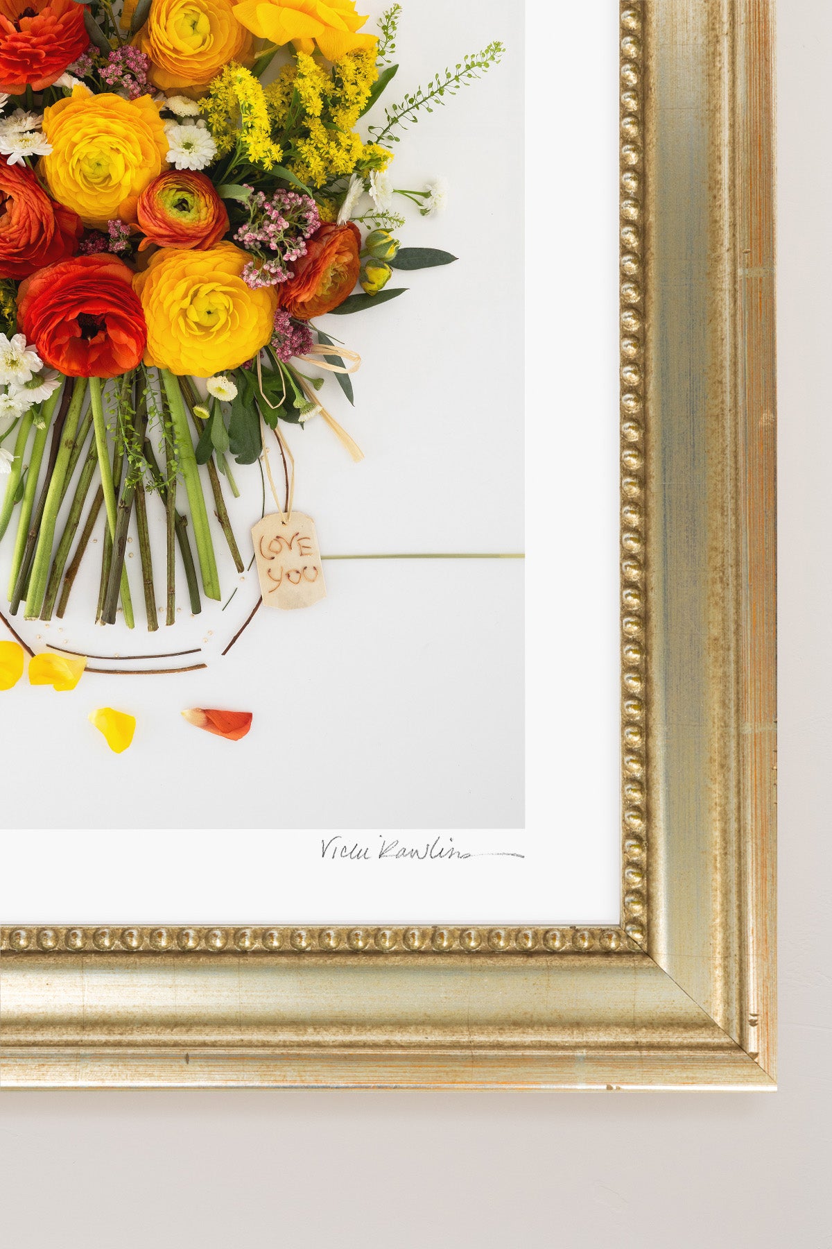 "Love You" Flower Print