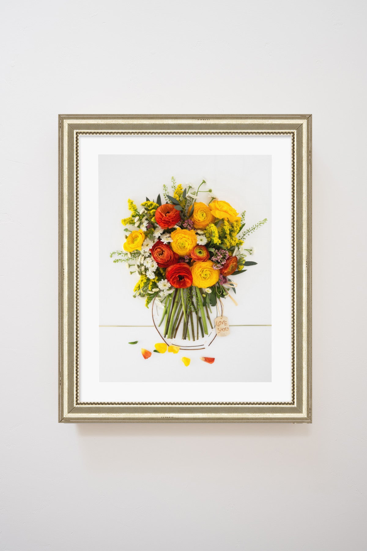 "Love You" Flower Print