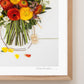 "Love You" Flower Print