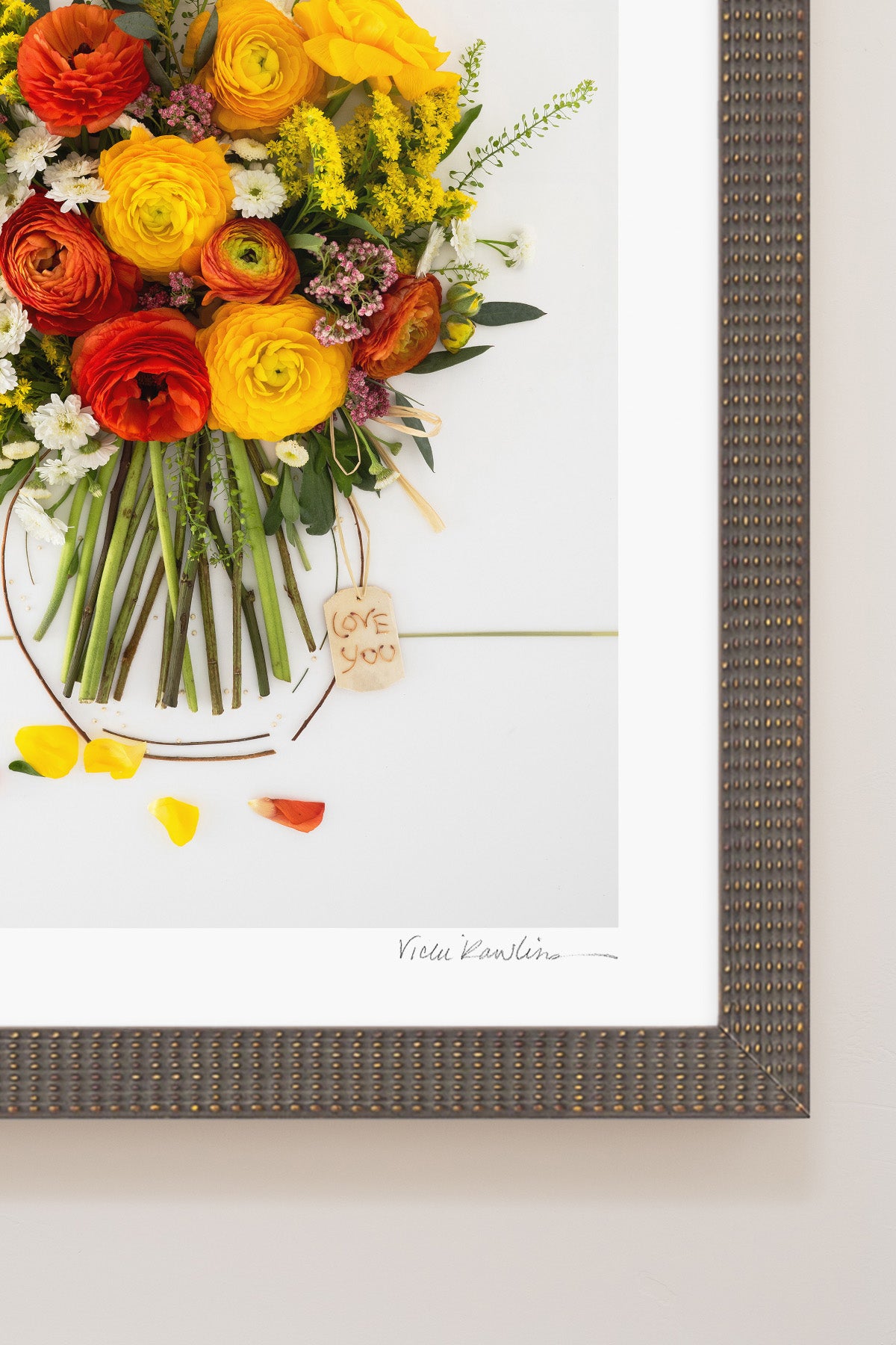 "Love You" Flower Print