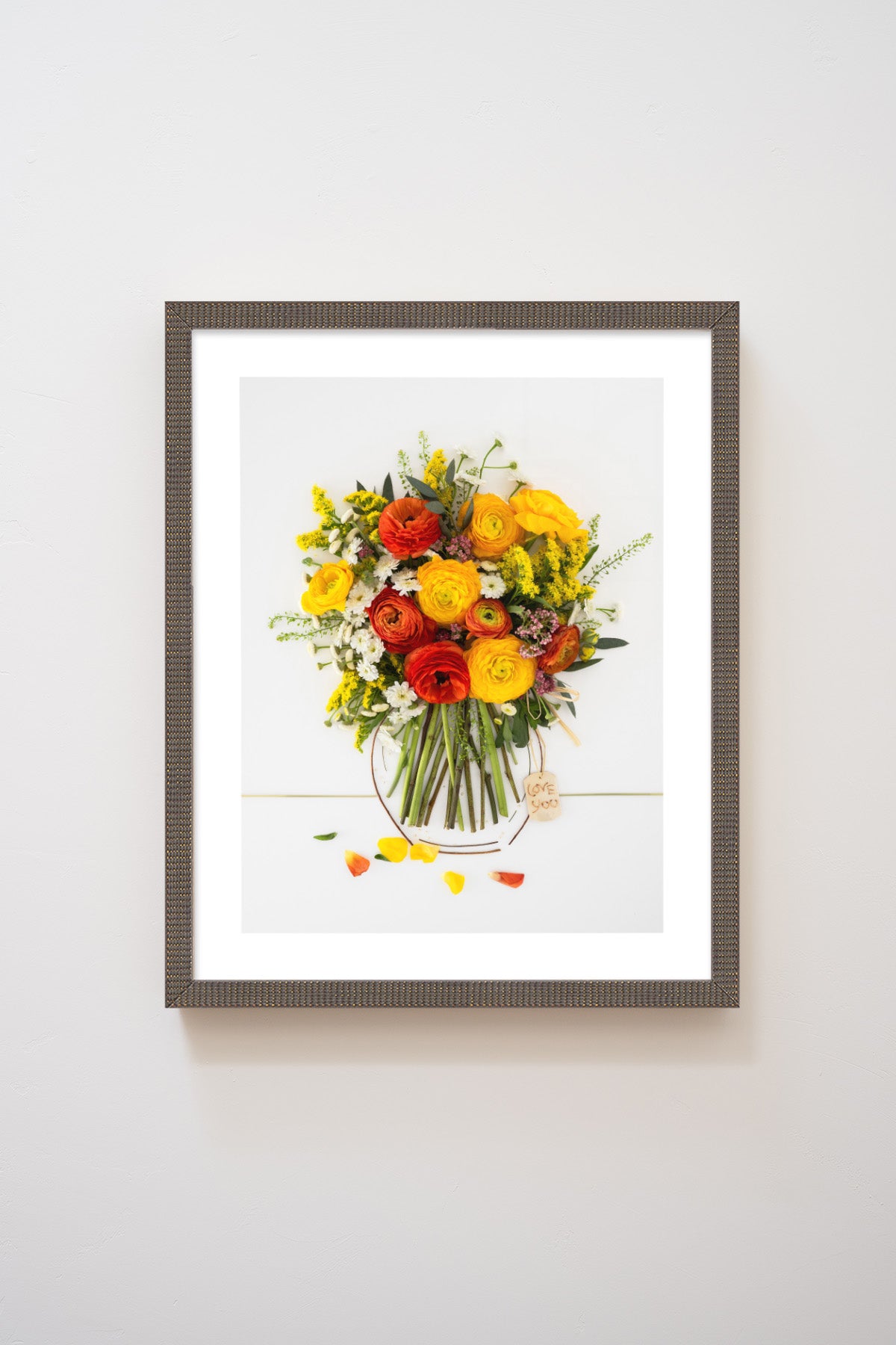 "Love You" Flower Print