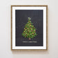 "Merry Christmas" Flower Print