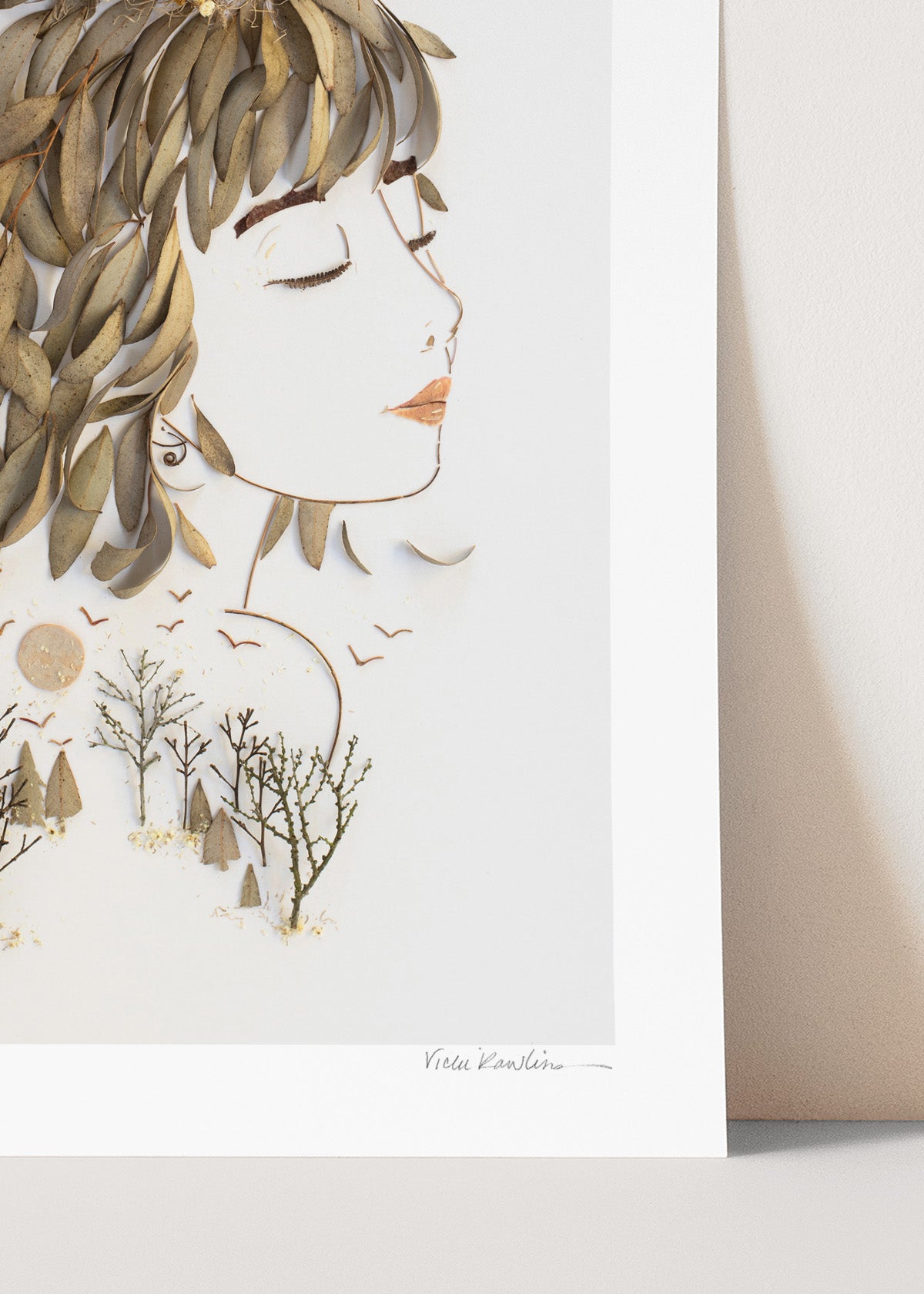 "Moon Bird" Flower Print