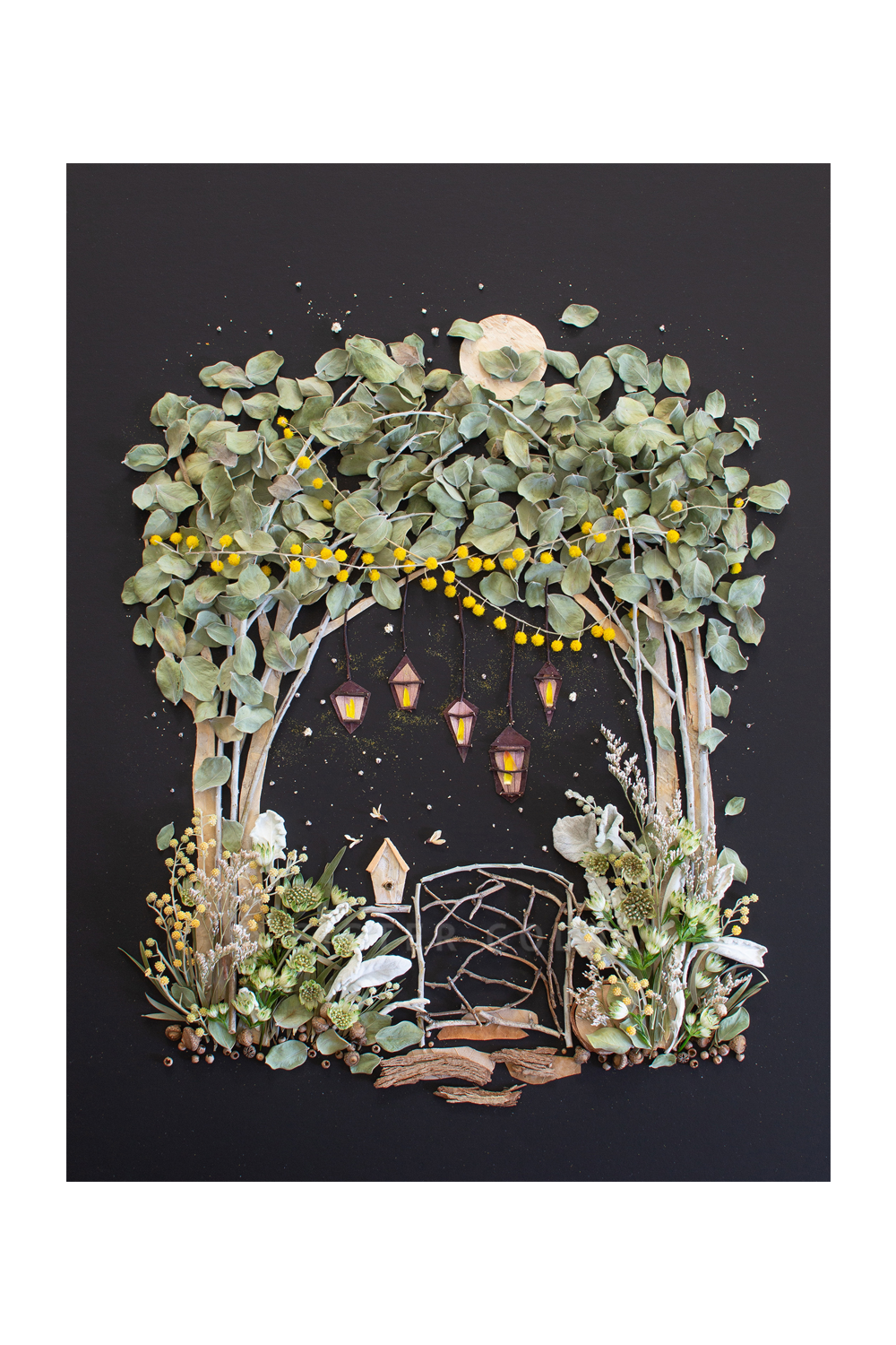 "Moon Garden" Flower Print