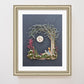 "The Moon & Me" Flower Print