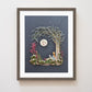 "The Moon & Me" Flower Print