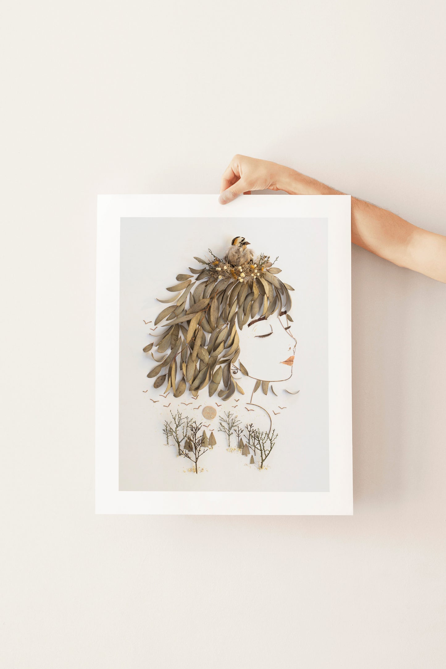 "Moon Bird" Flower Print