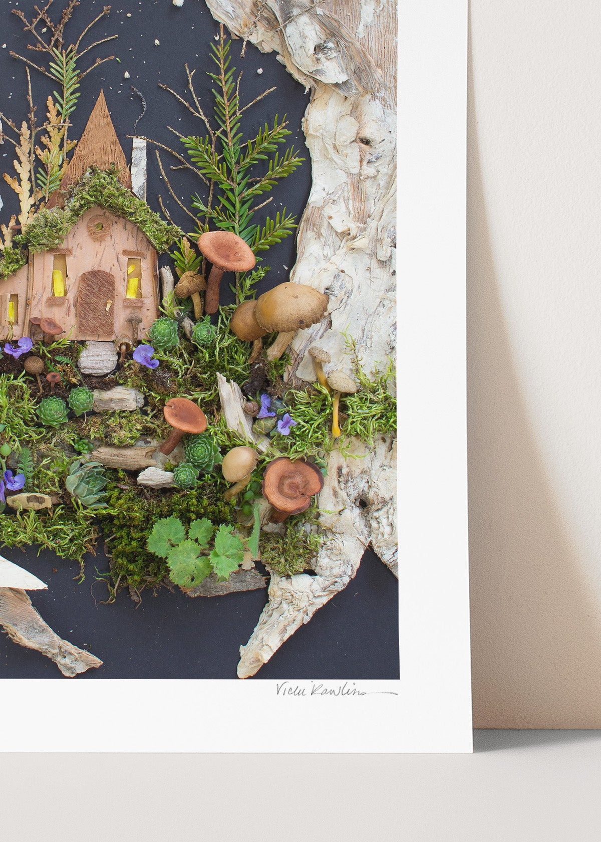 "Mushroom Inn" Flower Print