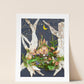 "Mushroom Inn" Flower Print