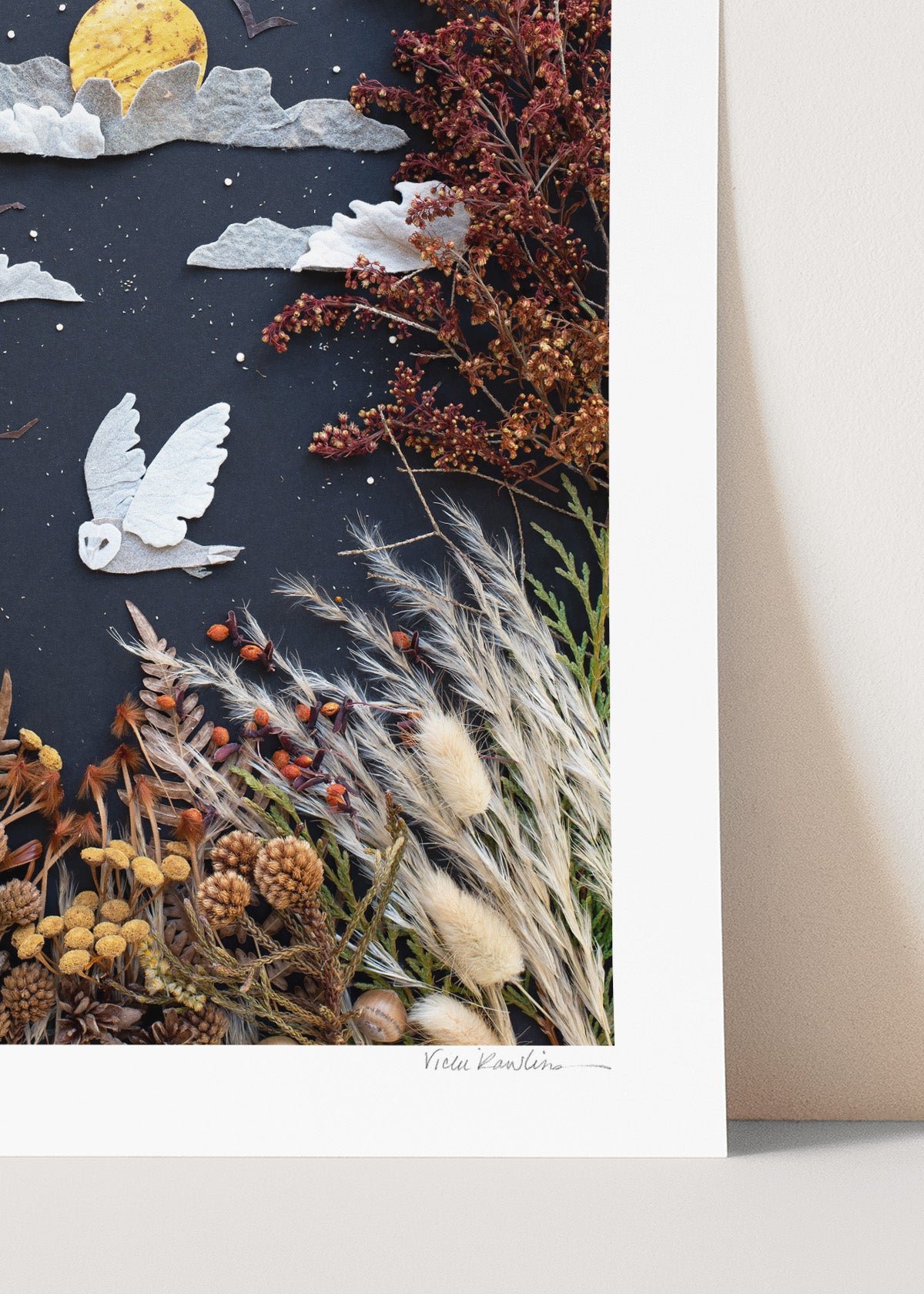 "Night Owl" Flower Print