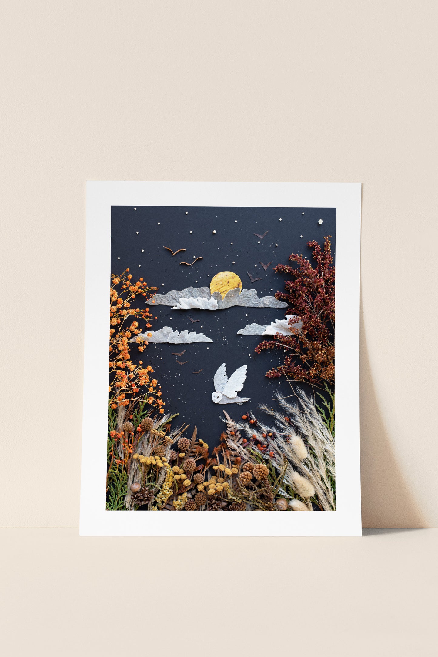 "Night Owl" Flower Print
