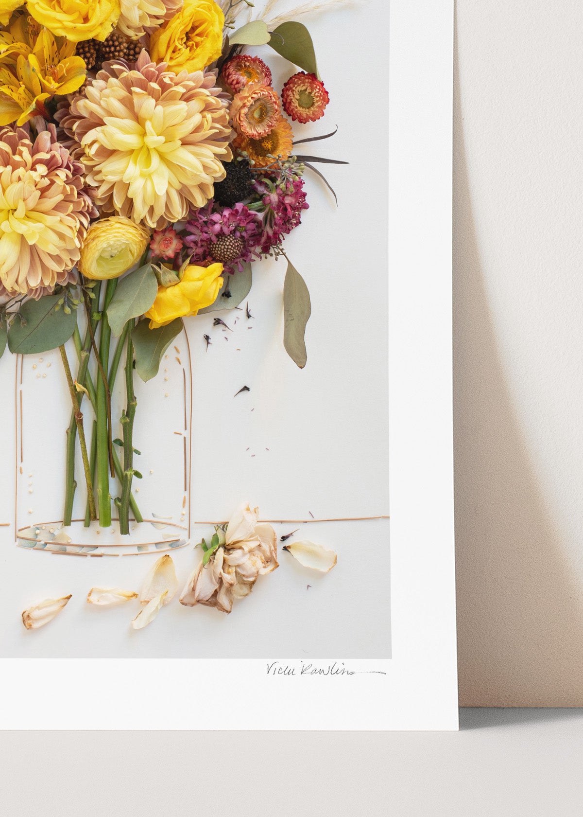 "September" Flower Print