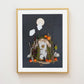 "Spooky Tales" Flower Print