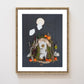 "Spooky Tales" Flower Print