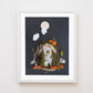 "Spooky Tales" Flower Print