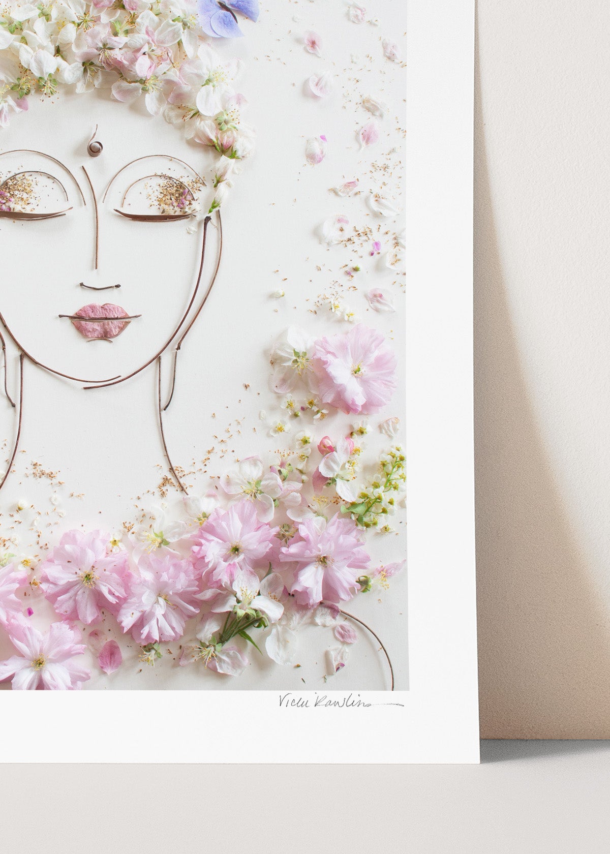 "Tranquility Buddha" Flower Print
