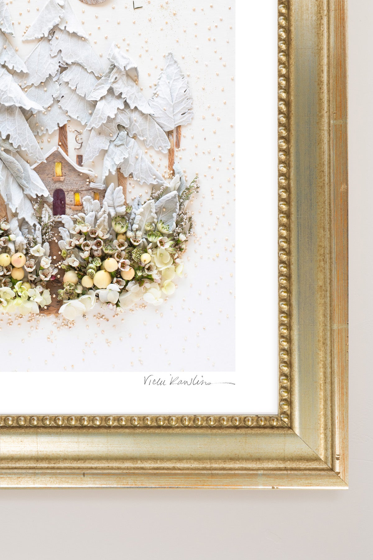 "Whiteout" Flower Print