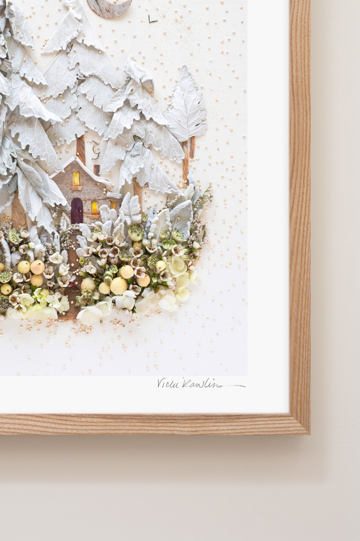 "Whiteout" Flower Print