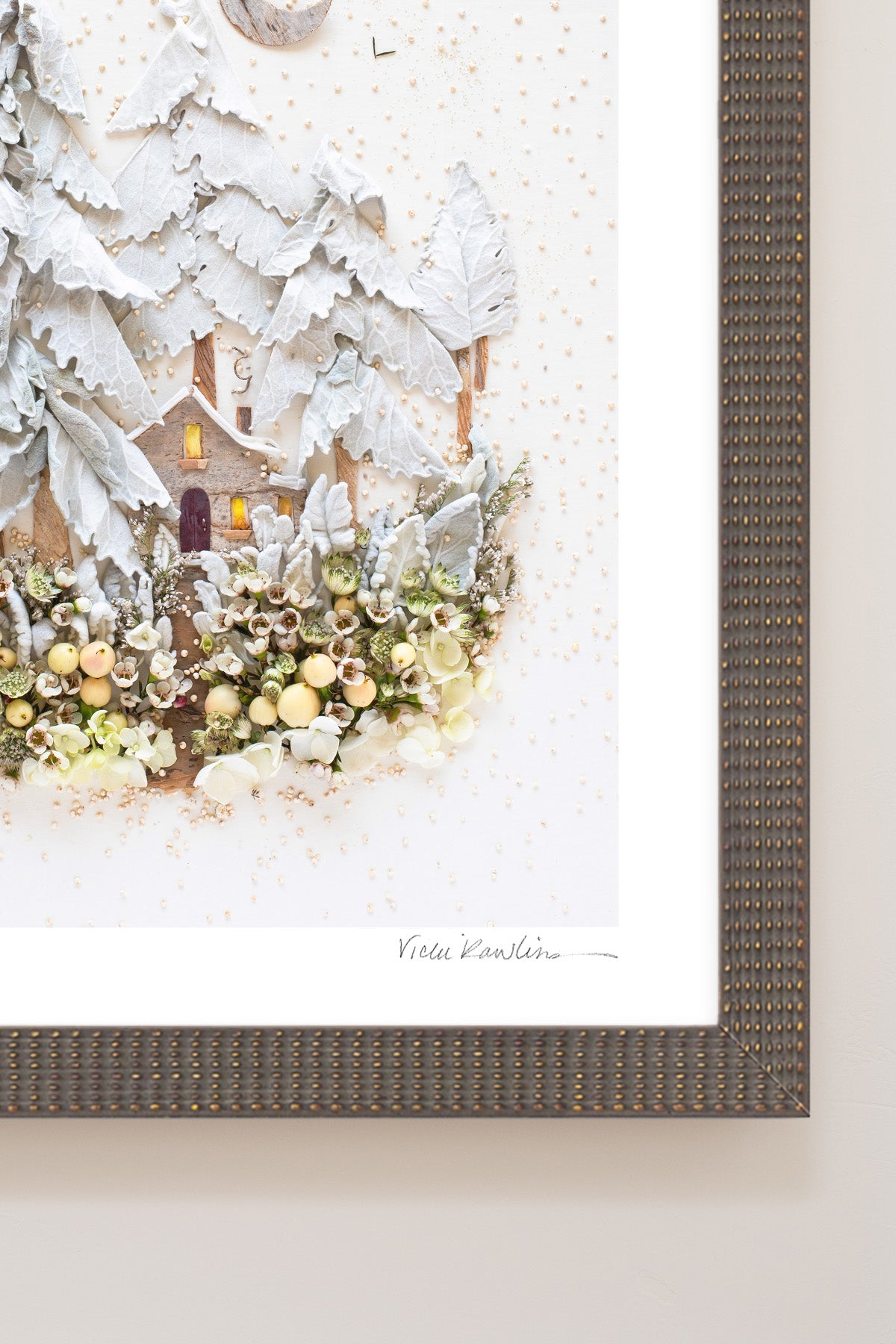 "Whiteout" Flower Print