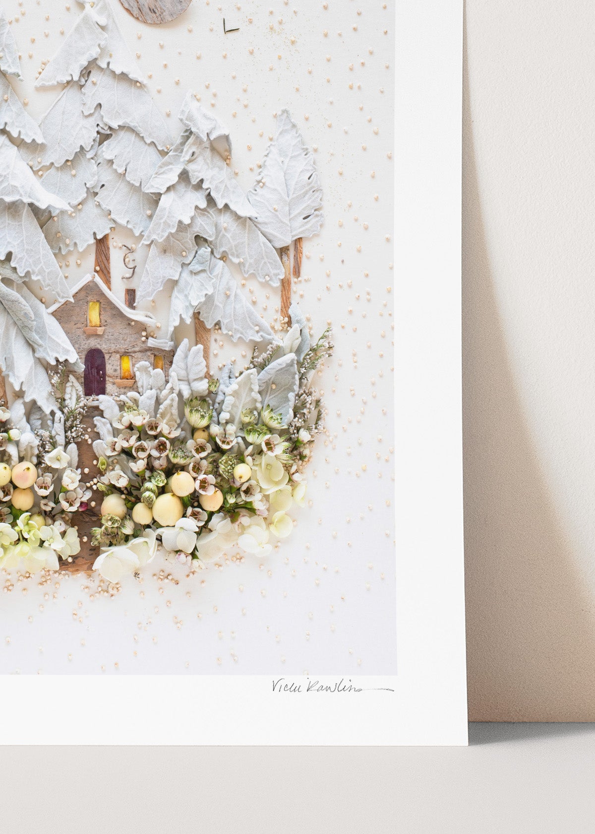 "Whiteout" Flower Print