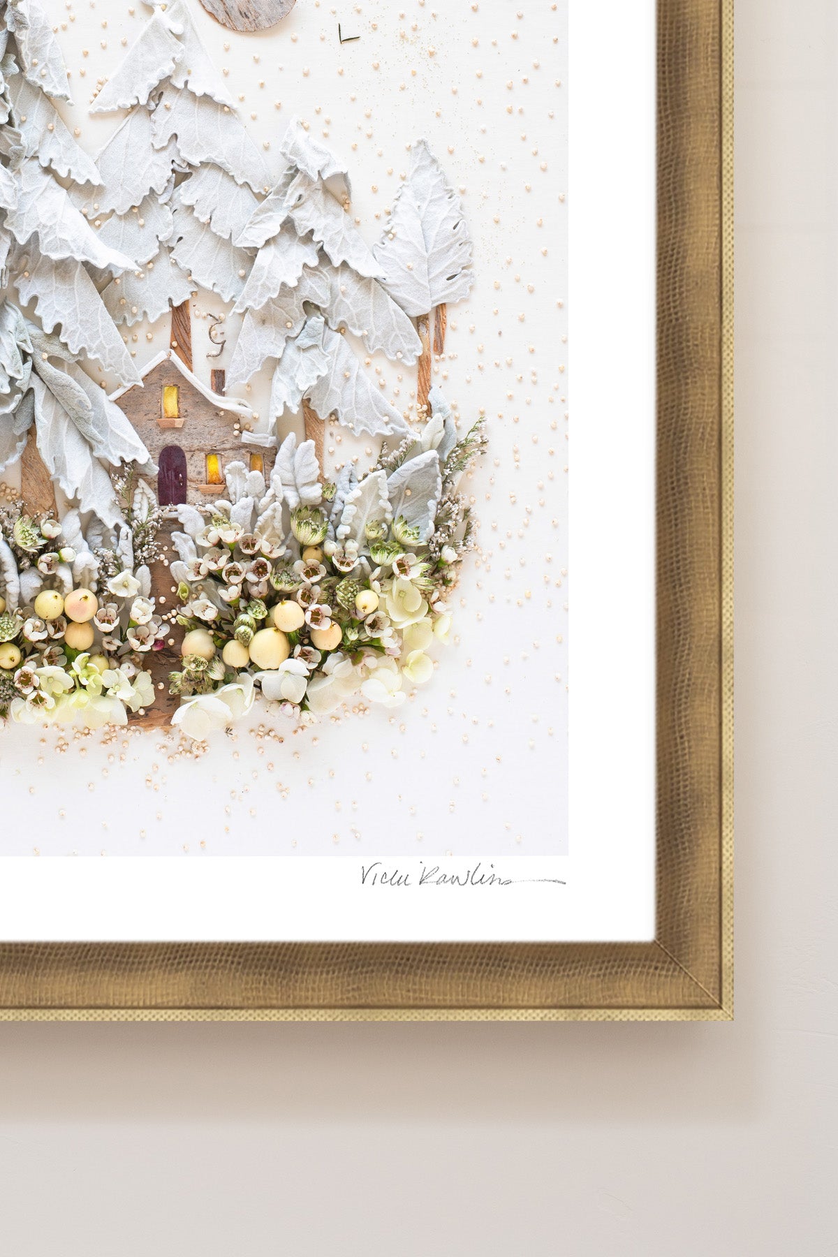 "Whiteout" Flower Print