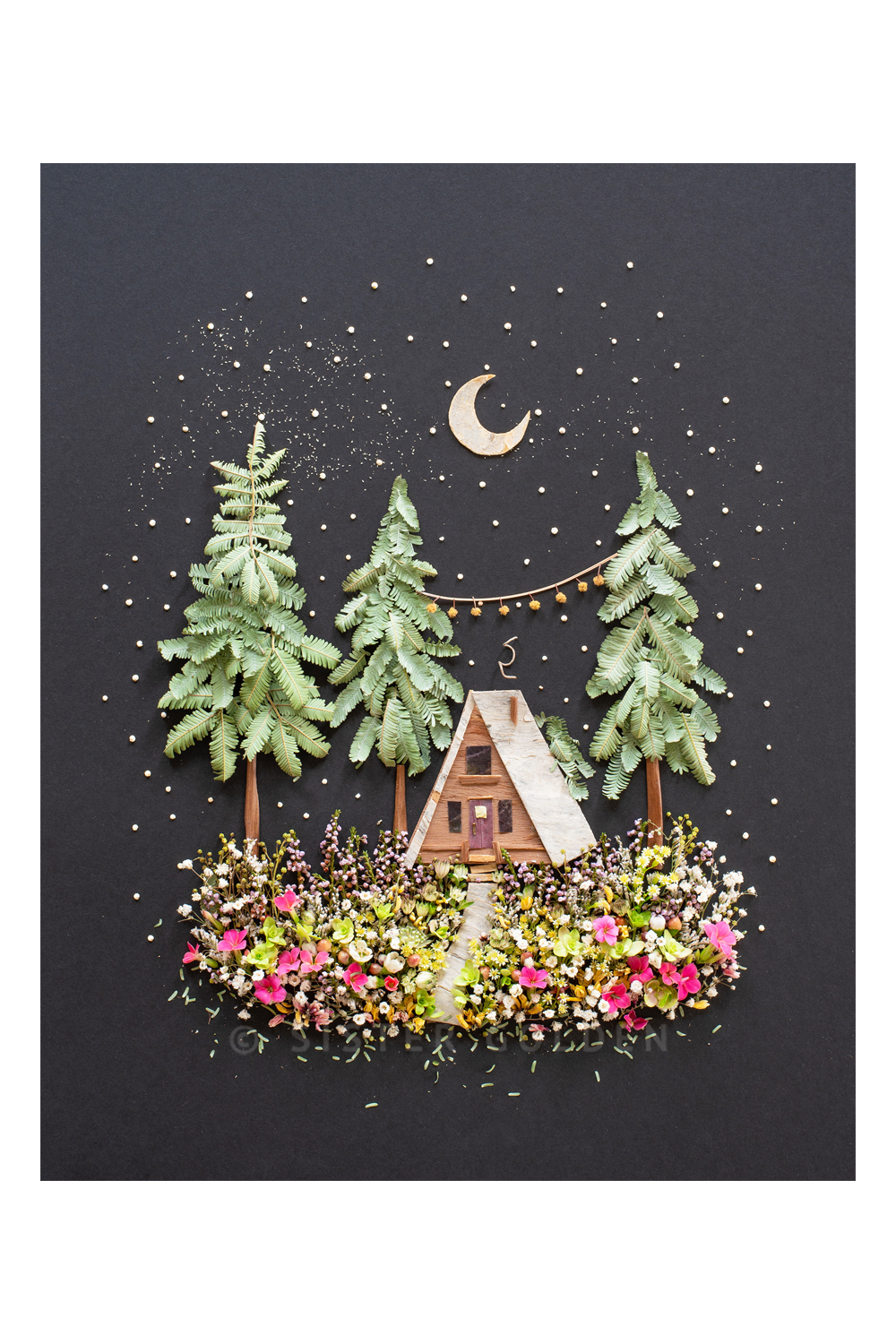 "A-Frame" Flower Print