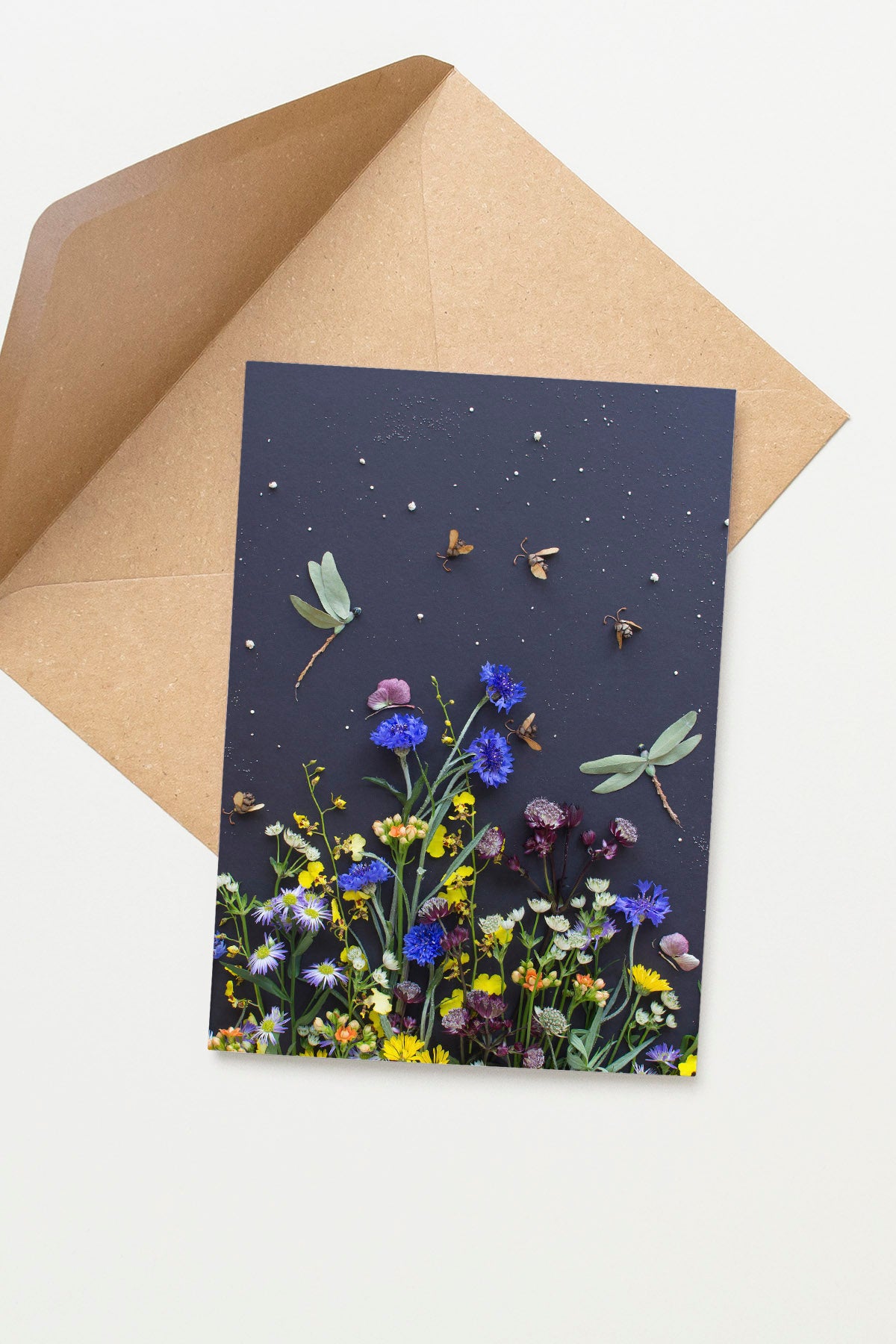 "Among the Flowers" Greeting Card