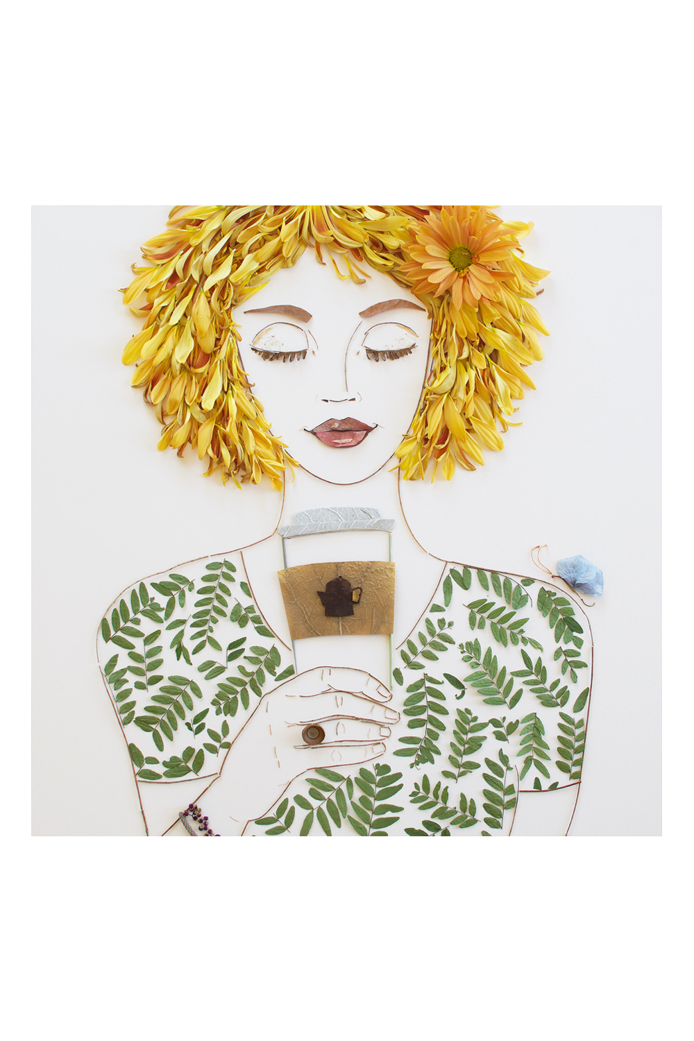 "But First, Coffee" Flower Print - Sister Golden