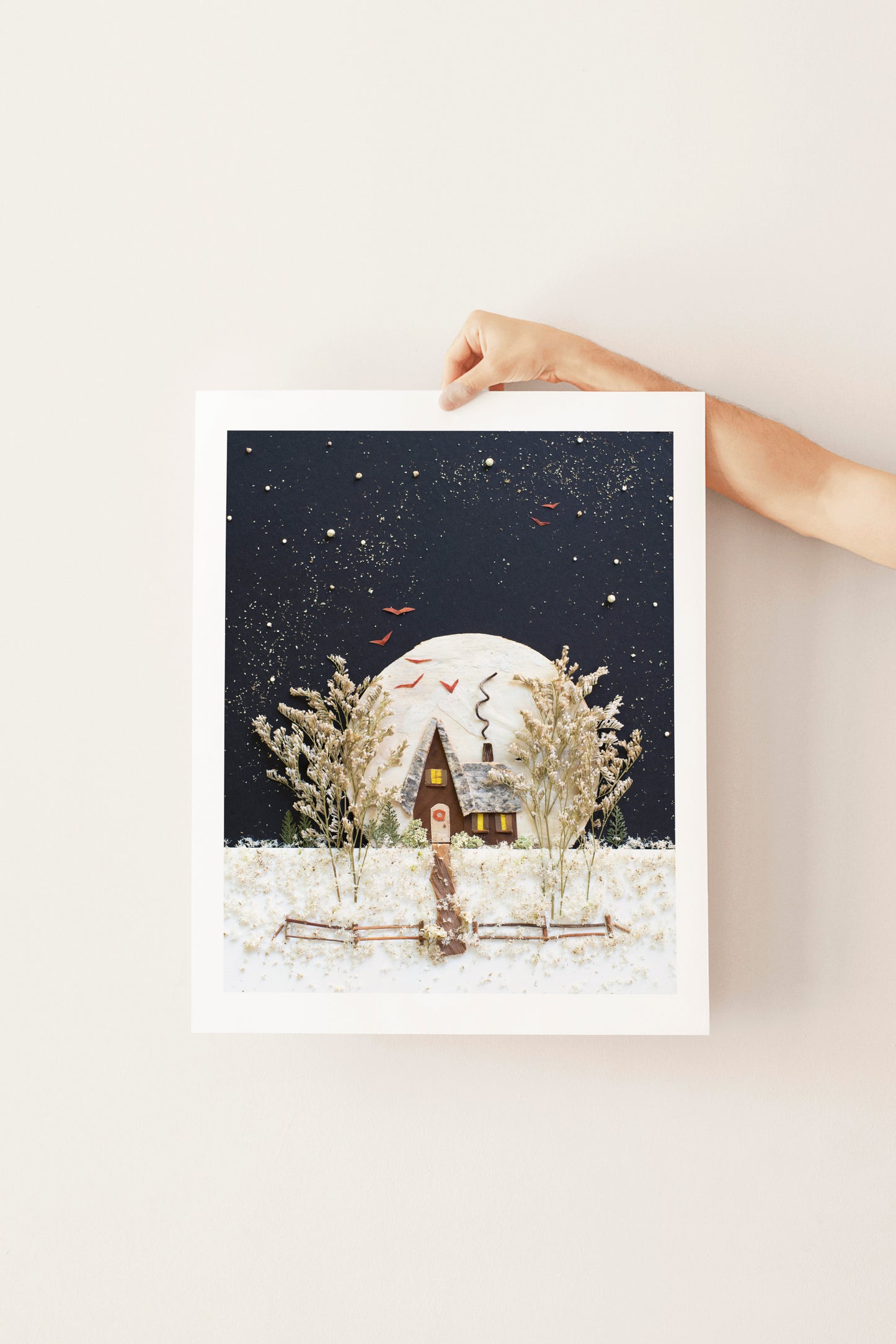 "December Moon" Flower Print