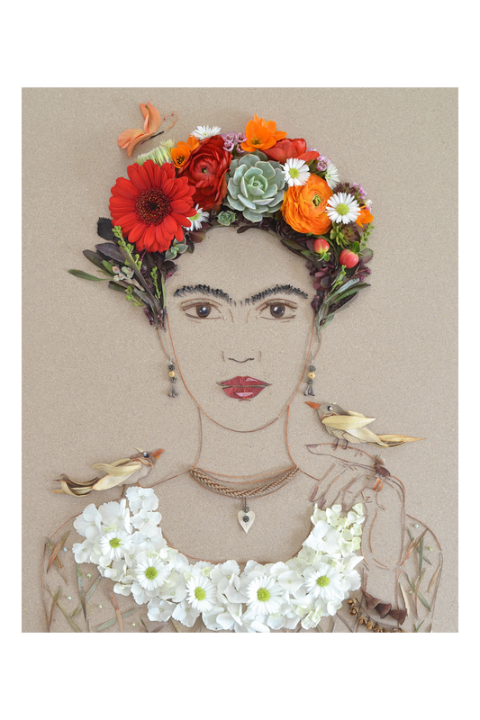 "Feathered Friends Frida" Flower Print