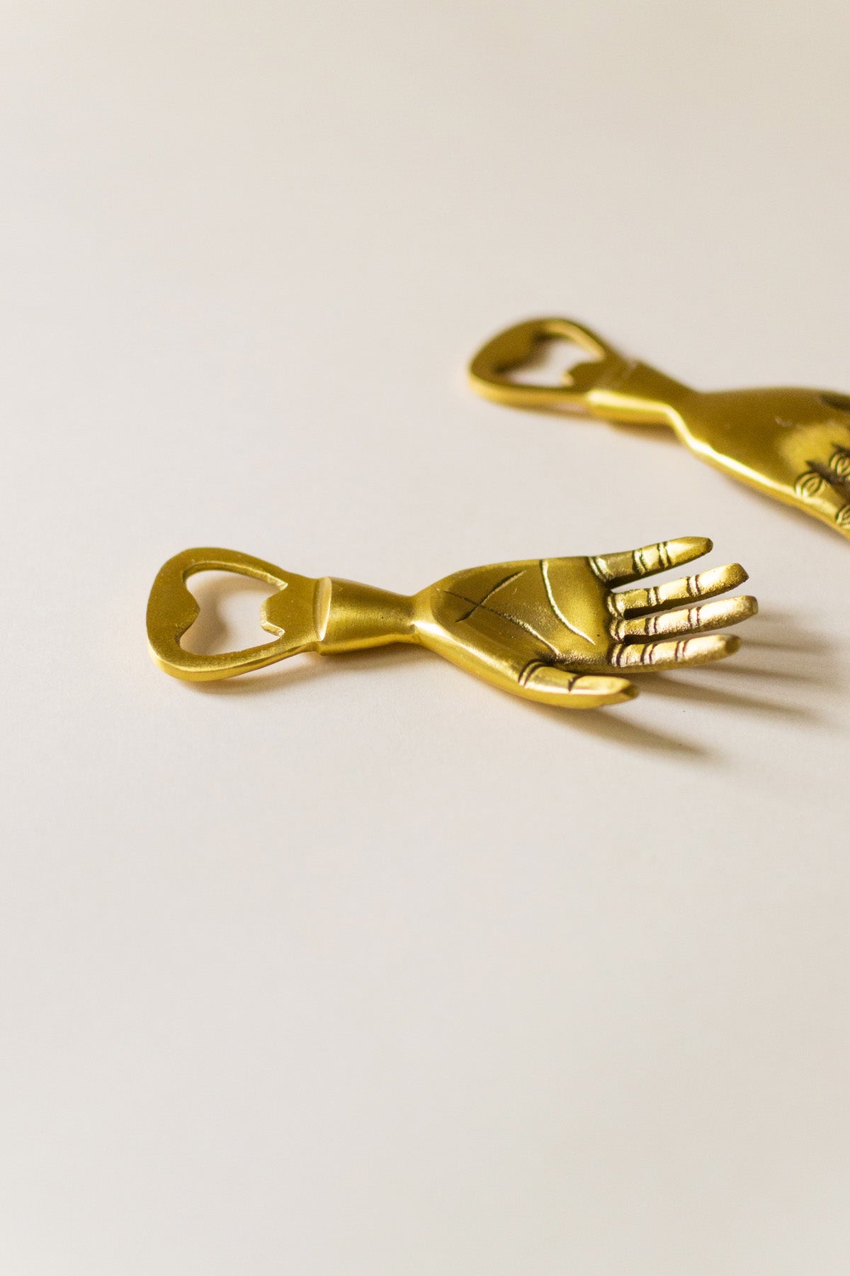 Brass Hand Bottle Opener