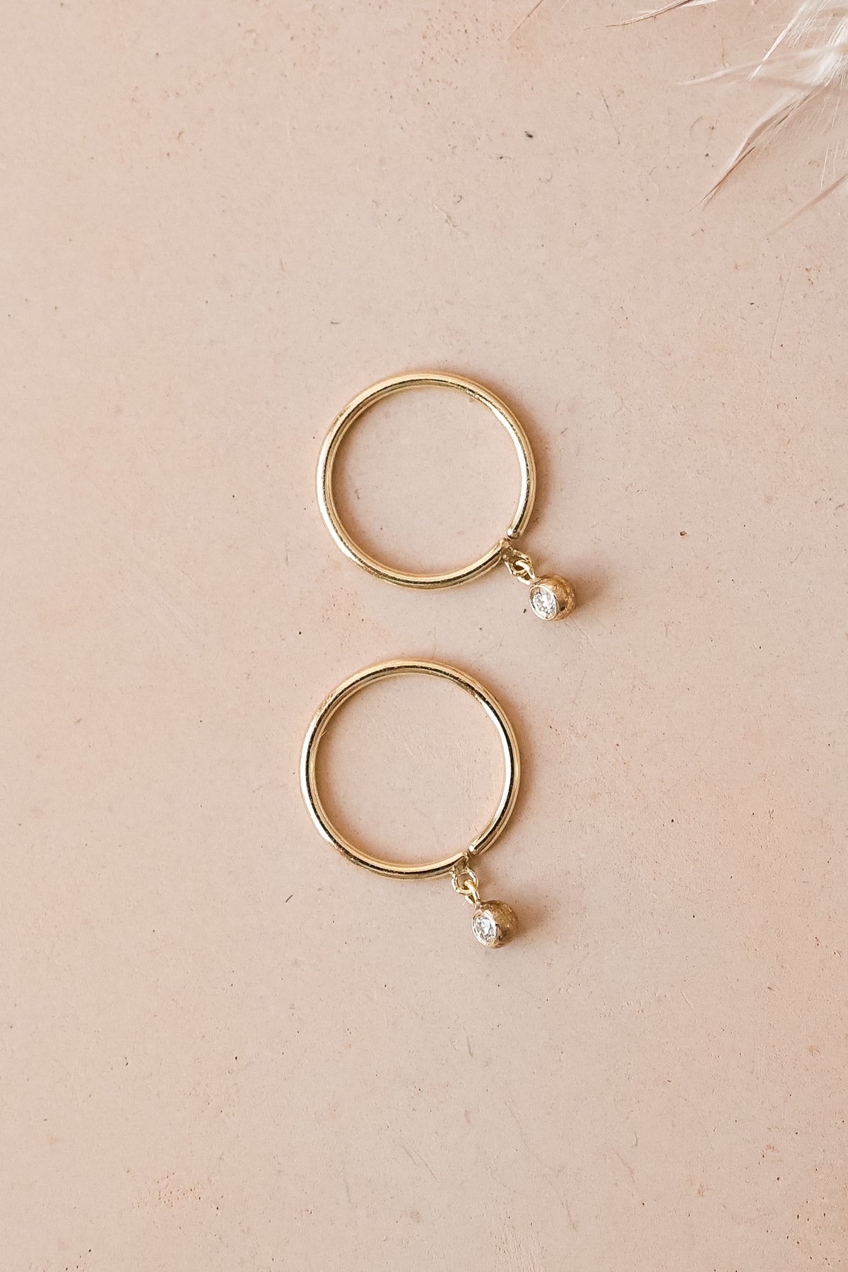 Single Diamond Droplet Earring
