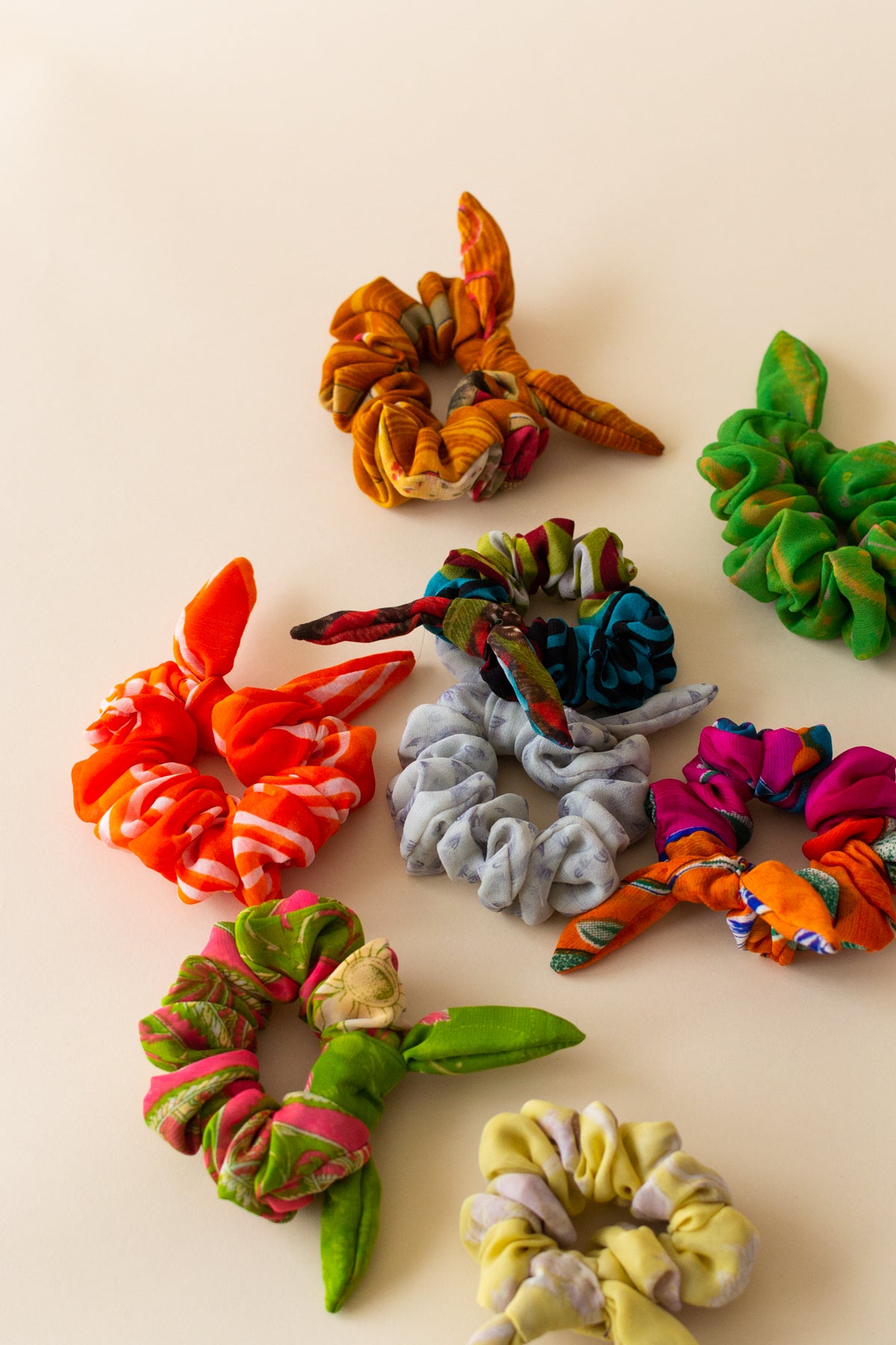 Upcycled Sari Scrunchie Set