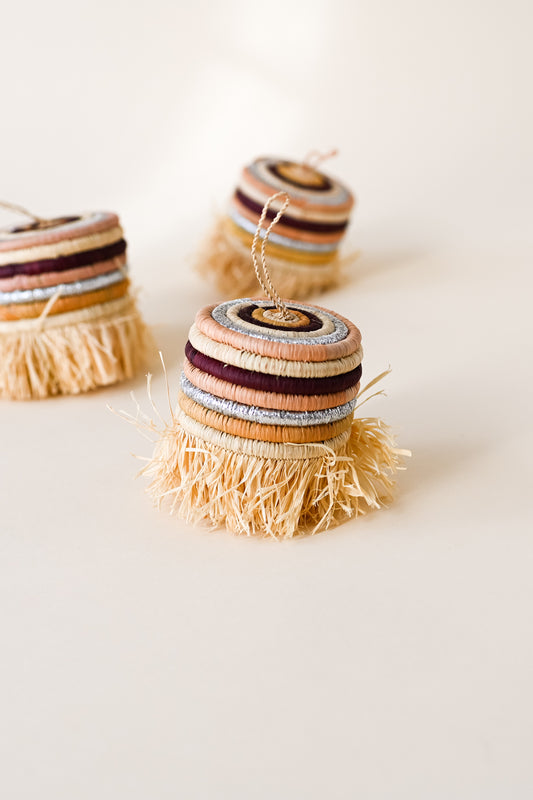 Blossom Fringed Basket Ornament