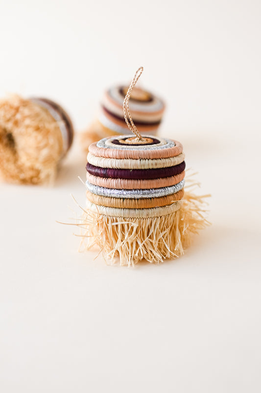 Blossom Fringed Basket Ornament