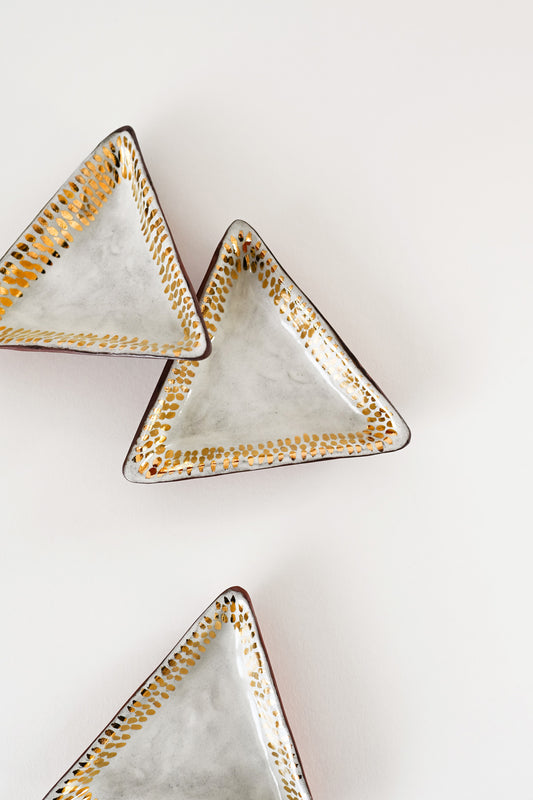 Gold Dash Triangle Dish