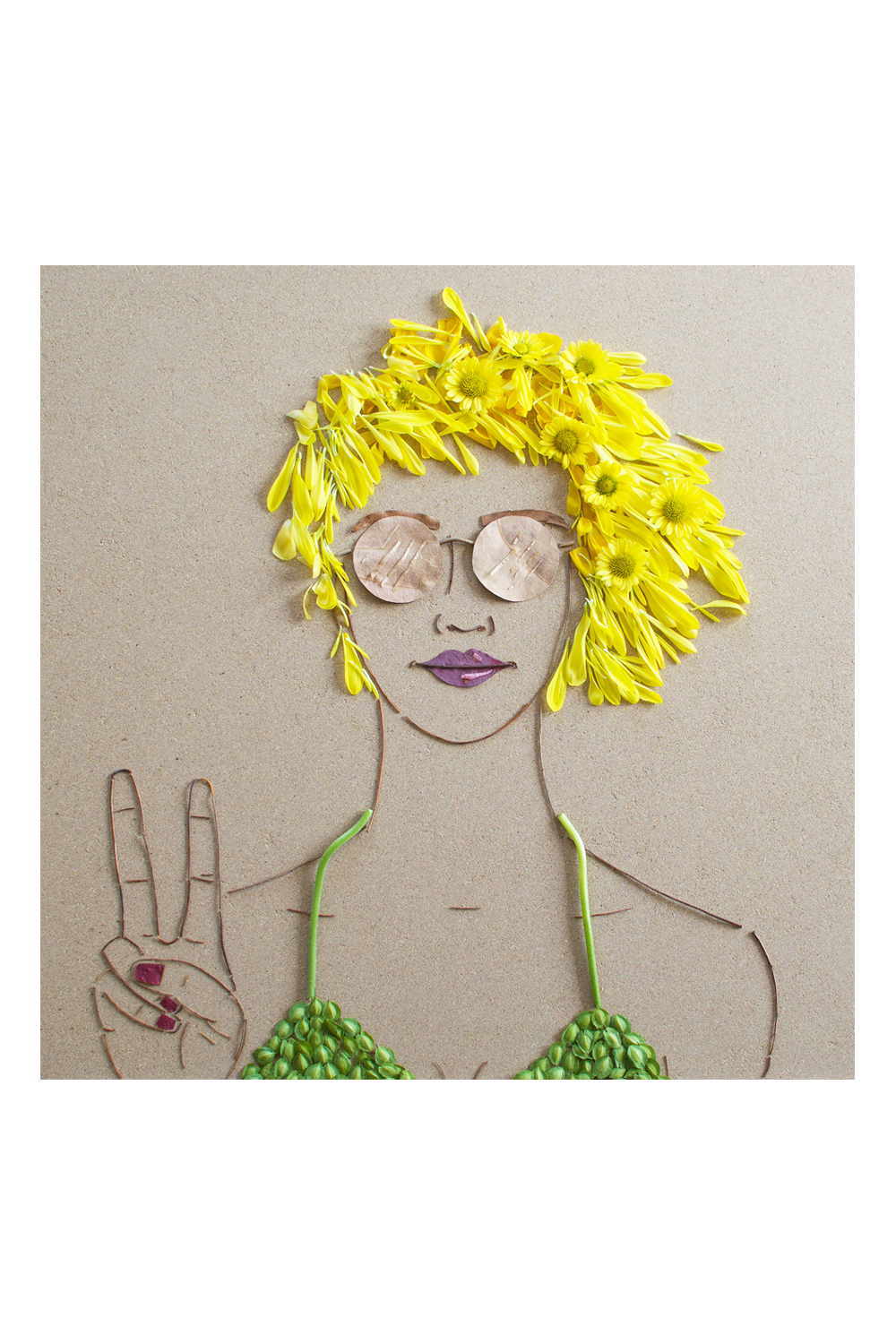 "Peace Out" Flower Print