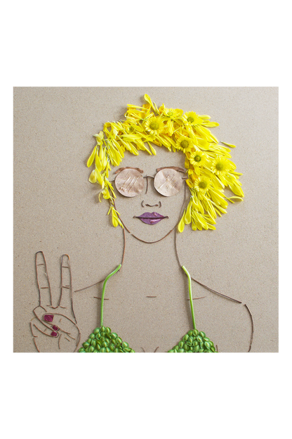 "Peace Out" Flower Print