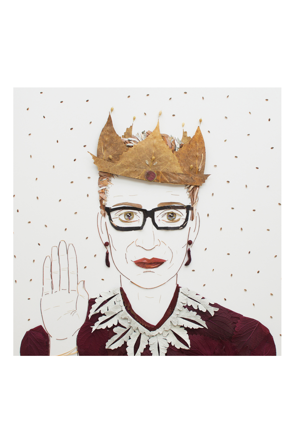 "The Notorious RBG" Flower Print